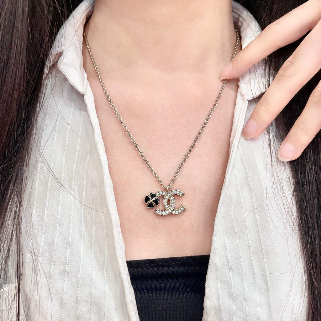 Signature Emblem Pendant Necklace in Polished Metal-Tone – Design 077 main product view