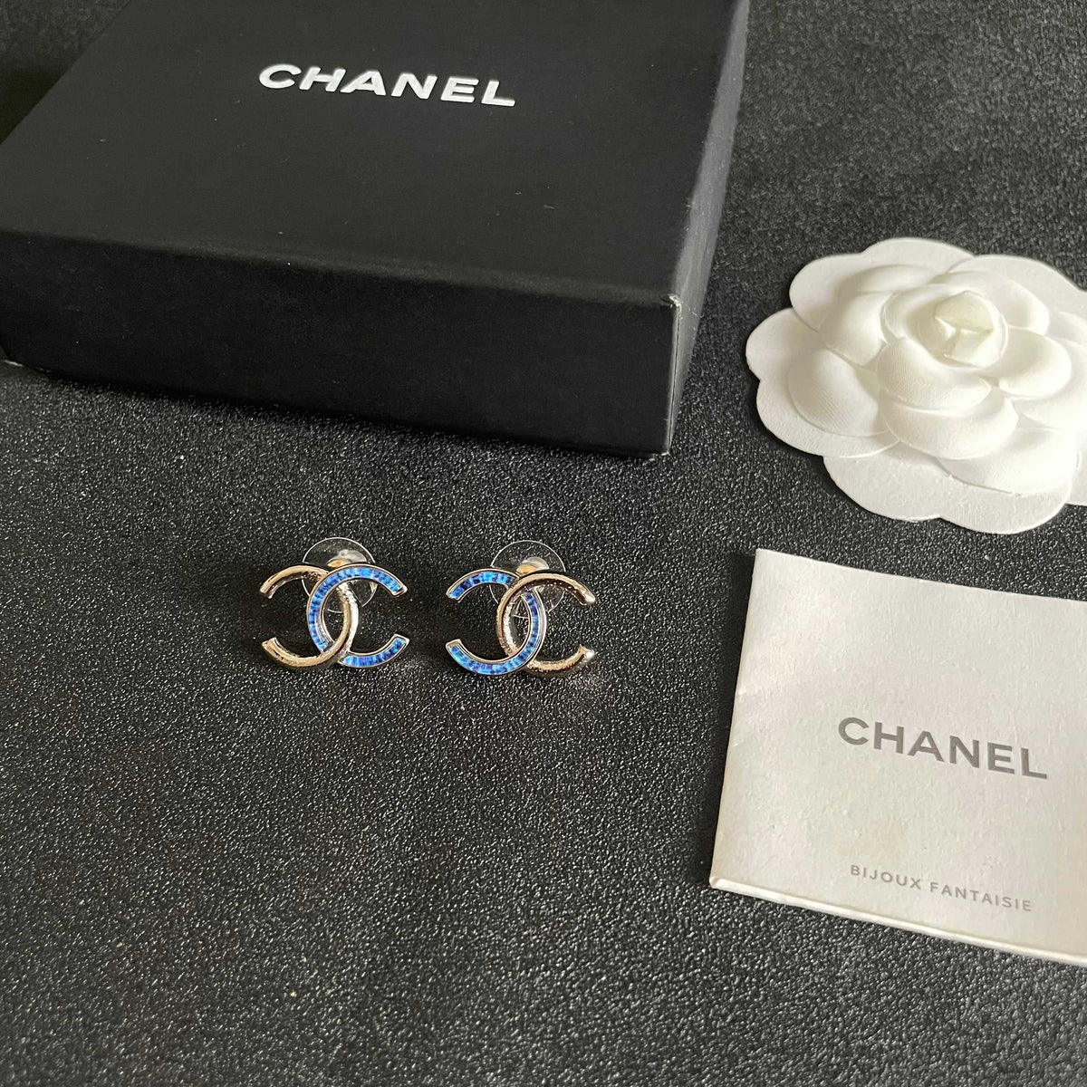 Signature Emblem Stud Earrings in Polished Metal-Tone – Design 074 close-up detail