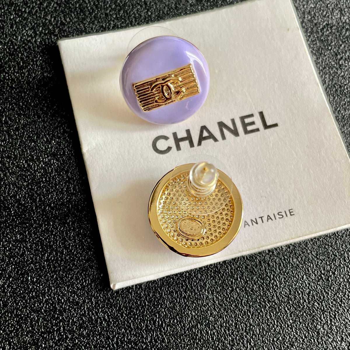 Signature Emblem Stud Earrings in Polished Metal-Tone – Design 072 main product view