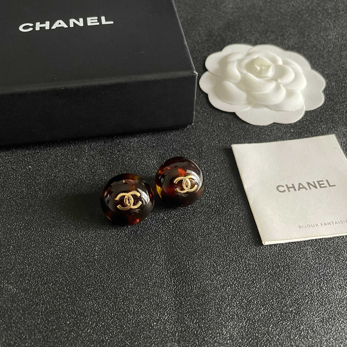 Signature Emblem Stud Earrings in Polished Metal-Tone – Design 069 styled product view
