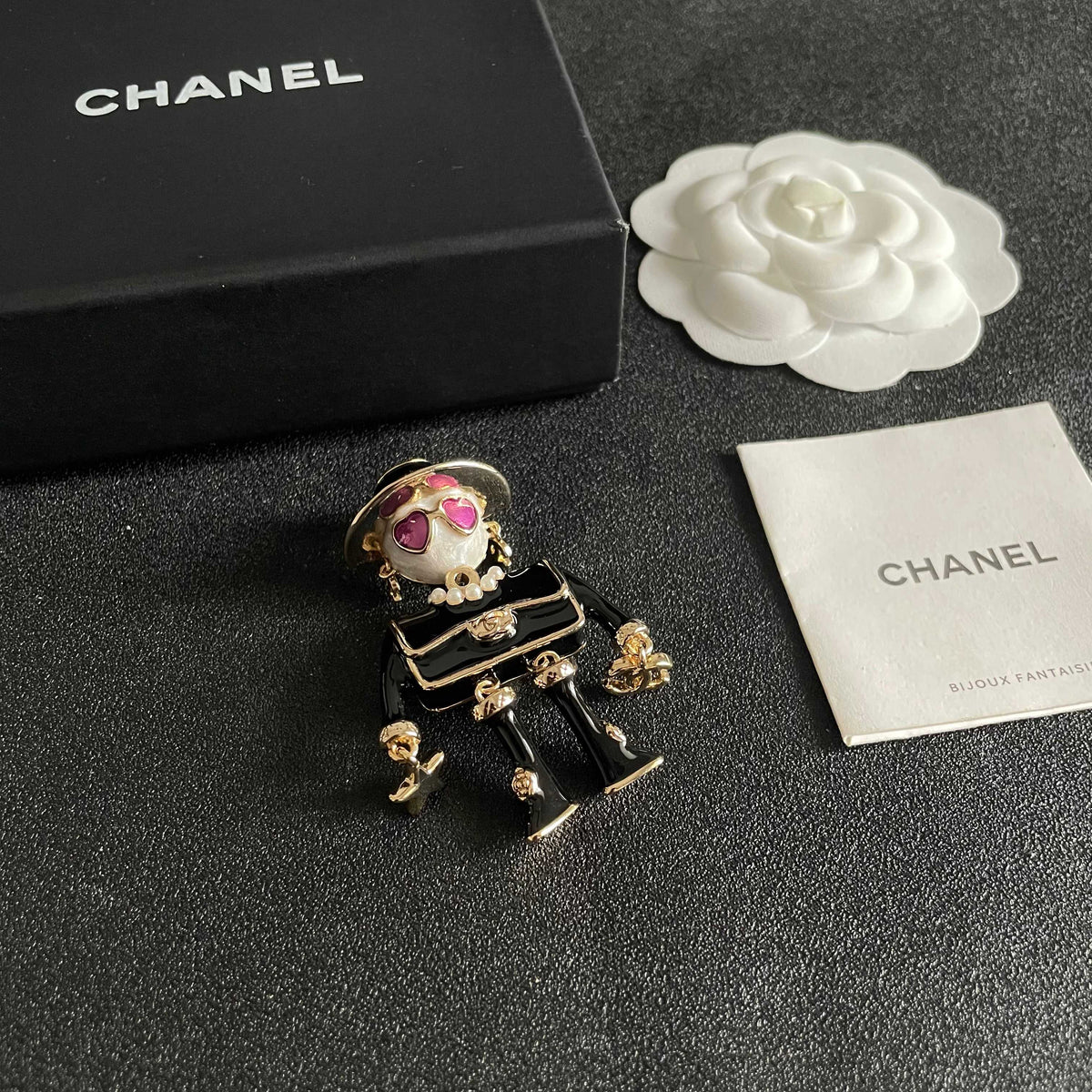 Signature Emblem Brooch in Polished Metal-Tone – Design 047 styled product view