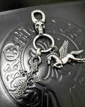 Cross Keychain in Antique Silver-Tone – Design 05 main product view