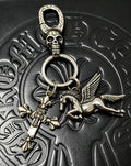 Signature Emblem Jewelry Accessory in Polished Metal-Tone – Black Detail – Design 002 main product view