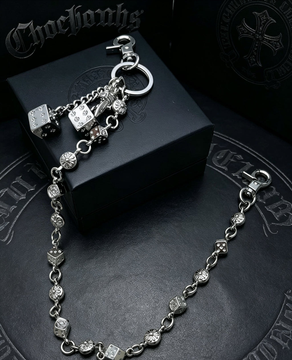 Signature Emblem Pendant Necklace in Polished Metal-Tone – Design 089 front product view