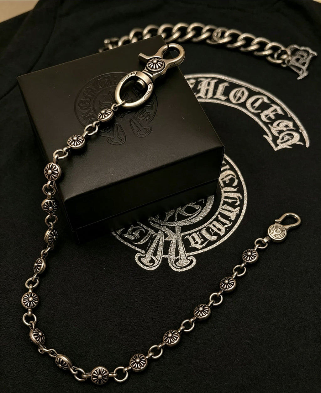 Signature Emblem Pendant Necklace in Polished Metal-Tone – Design 045 detail view