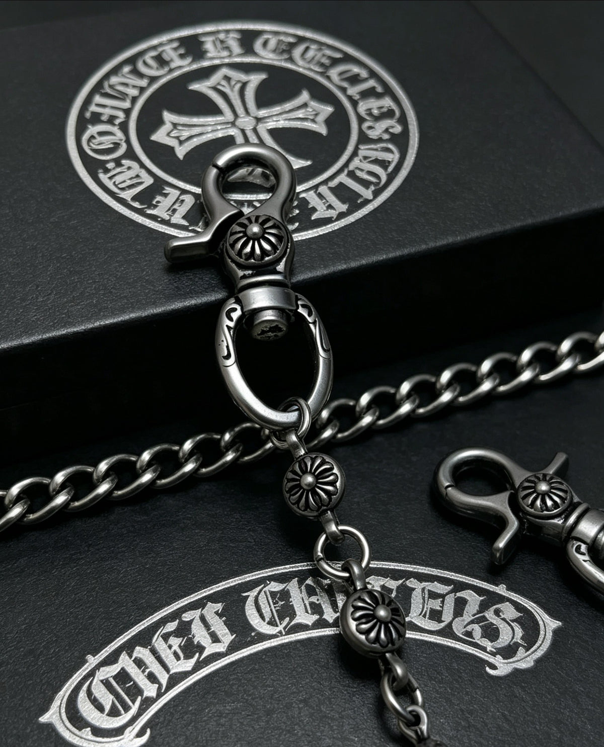 Signature Emblem Pendant Necklace in Polished Metal-Tone – Design 045 close-up detail
