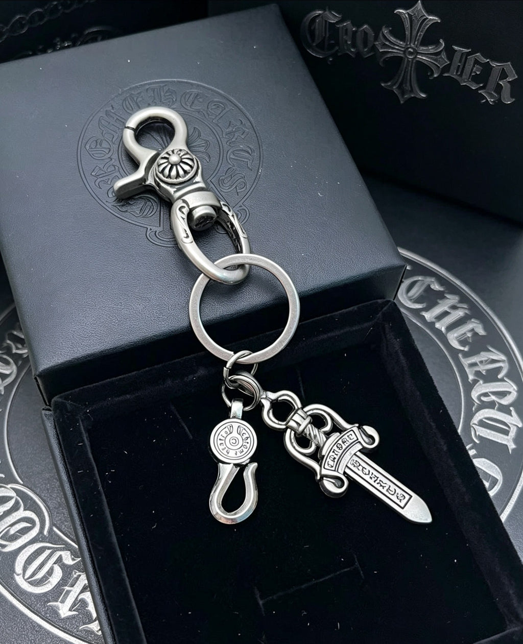 Signature Emblem Jewelry Accessory in Polished Metal-Tone – Design 063 detail view