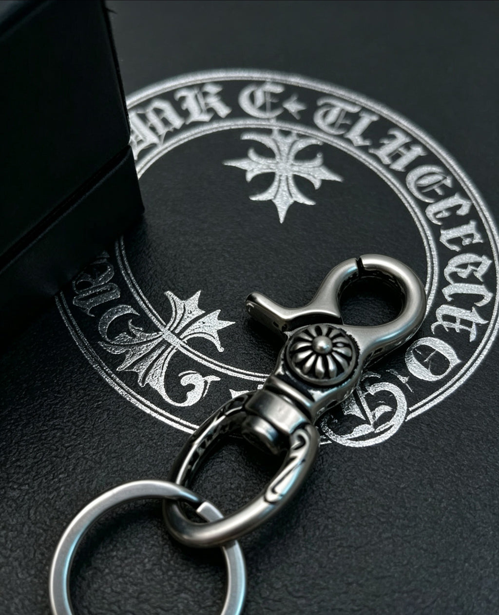 Signature Emblem Jewelry Accessory in Polished Metal-Tone – Design 025 styled product view
