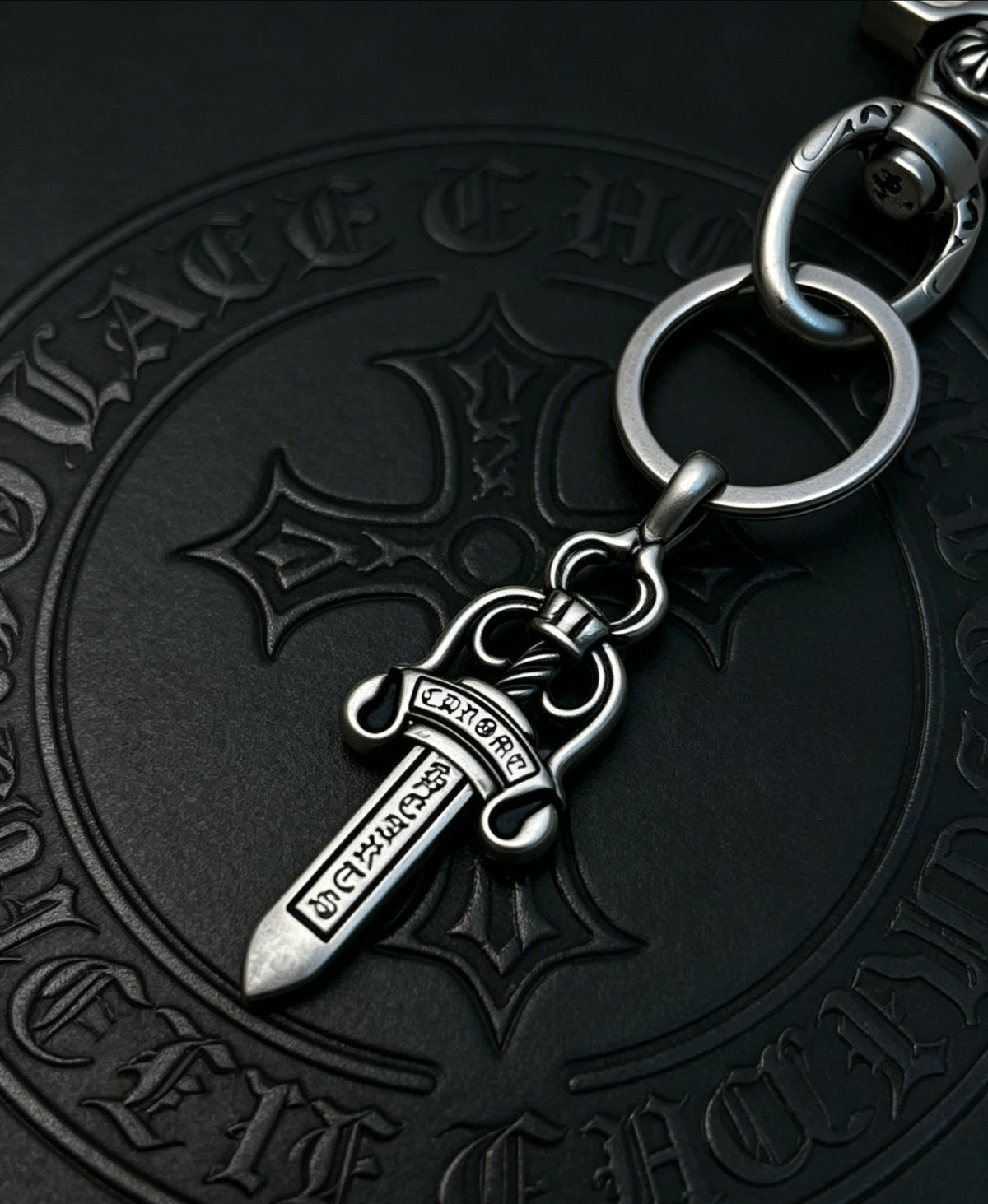 Signature Emblem Jewelry Accessory in Polished Metal-Tone – Design 024 close-up detail