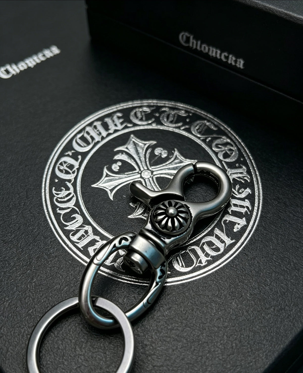 Signature Emblem Jewelry Accessory in Polished Metal-Tone – Design 024 styled product view