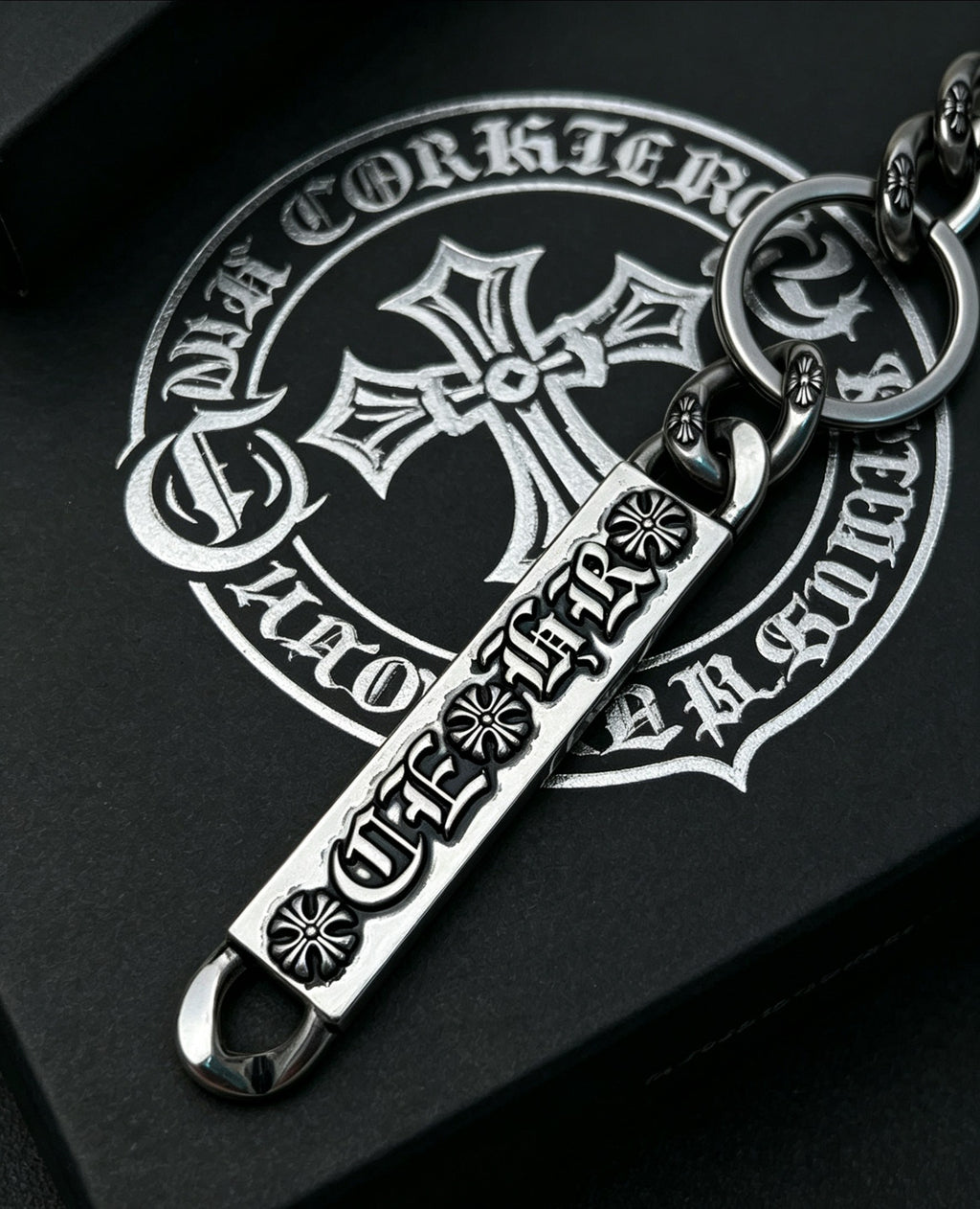 Signature Emblem Jewelry Accessory in Polished Metal-Tone – Design 061 front product view