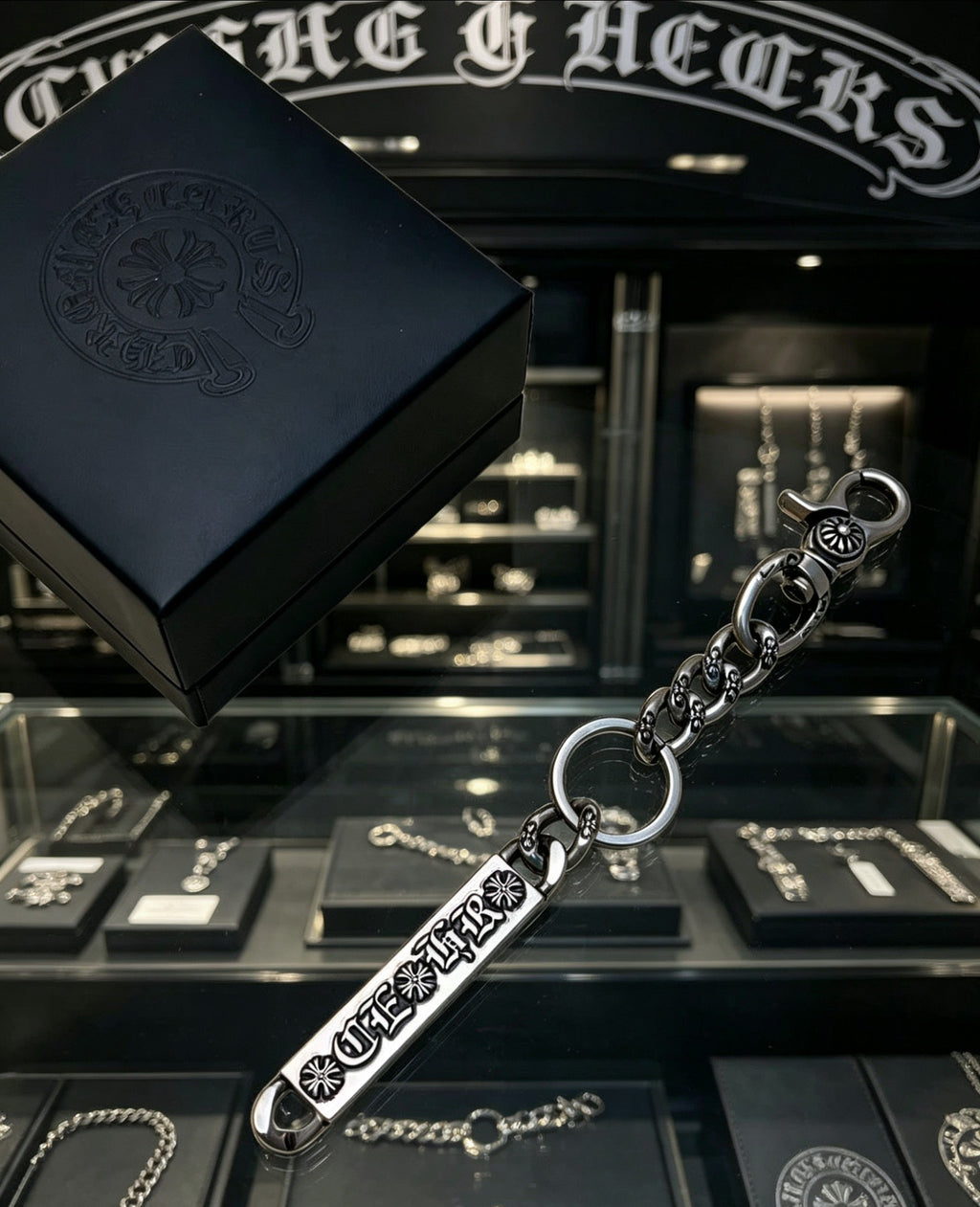 Floral Cross Multi-Use Chain Accessory – Design 09 close-up detail