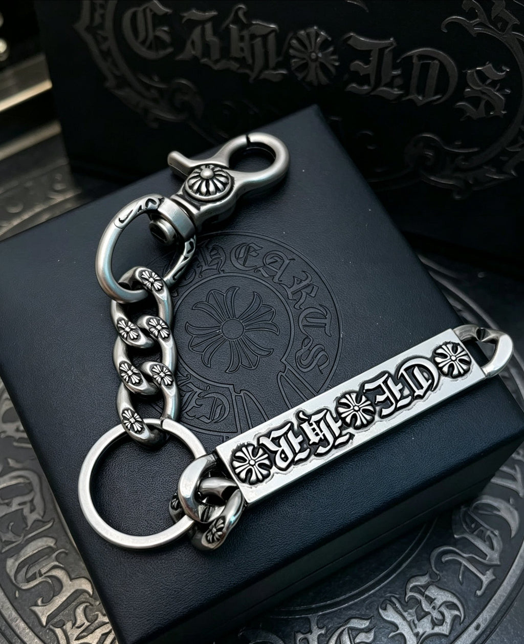 Signature Emblem Jewelry Accessory in Polished Metal-Tone – Design 023 main product view