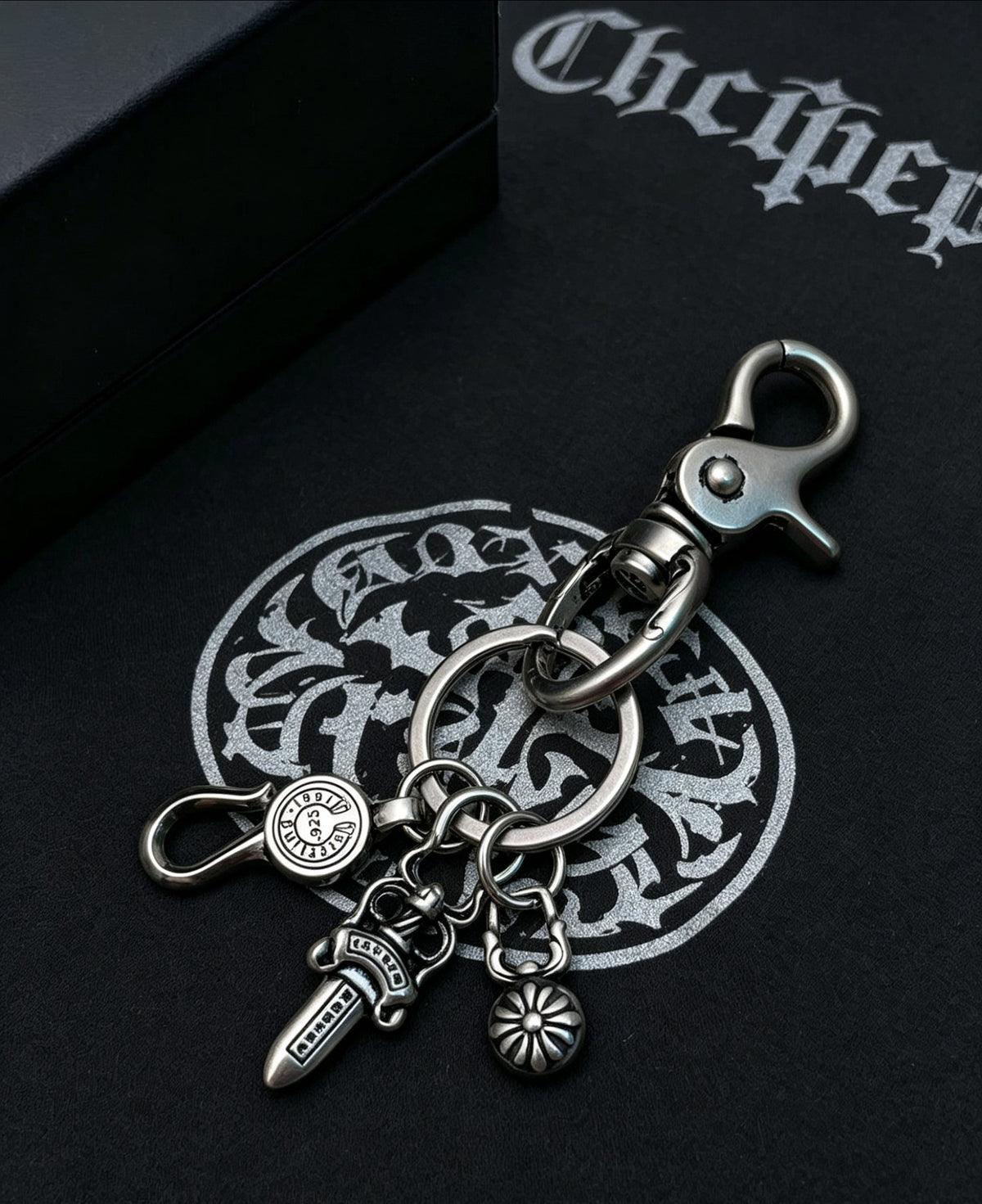 Signature Emblem Jewelry Accessory in Polished Metal-Tone – Design 022 detail view