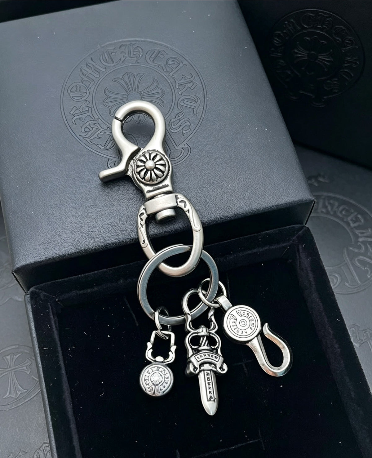 Signature Emblem Jewelry Accessory in Polished Metal-Tone – Design 022 front product view