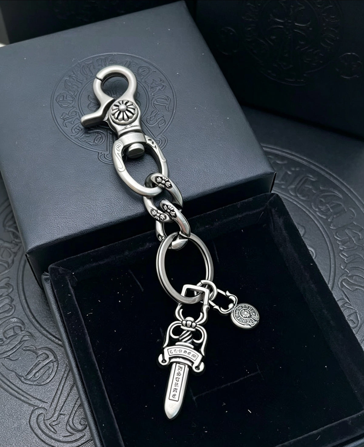 Signature Emblem Jewelry Accessory in Polished Metal-Tone – Design 059 front product view