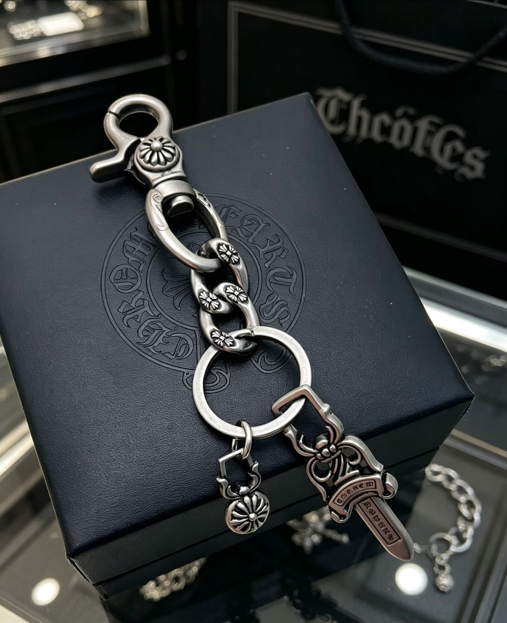 Signature Emblem Jewelry Accessory in Polished Metal-Tone – Design 021 main product view