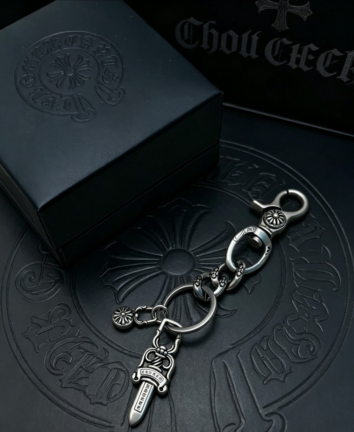 Signature Emblem Jewelry Accessory in Polished Metal-Tone – Design 059 side detail