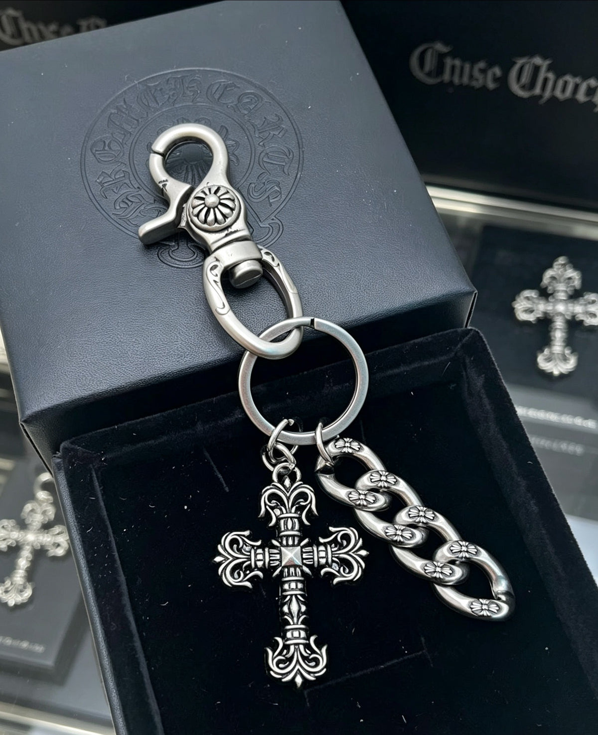 Signature Emblem Pendant in Polished Metal-Tone – Design 005 front product view
