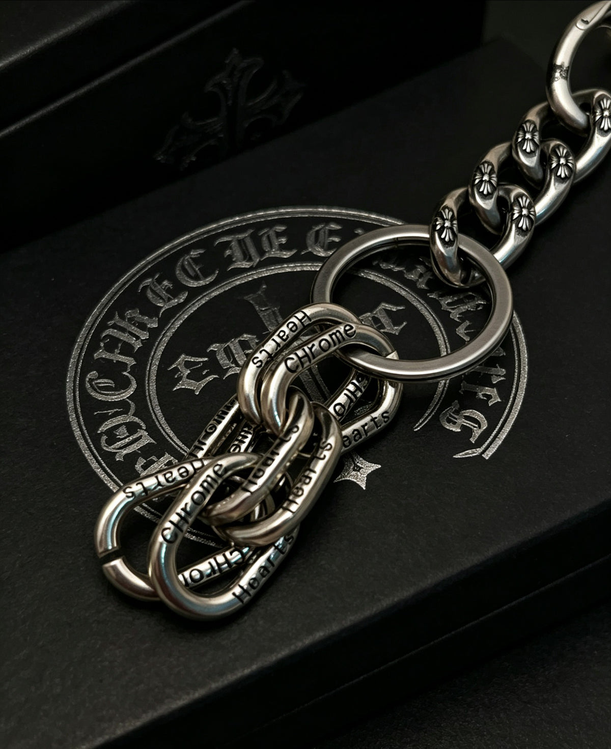 Letter Jewelry Accessory in Polished Metal-Tone – Design 014 close-up detail