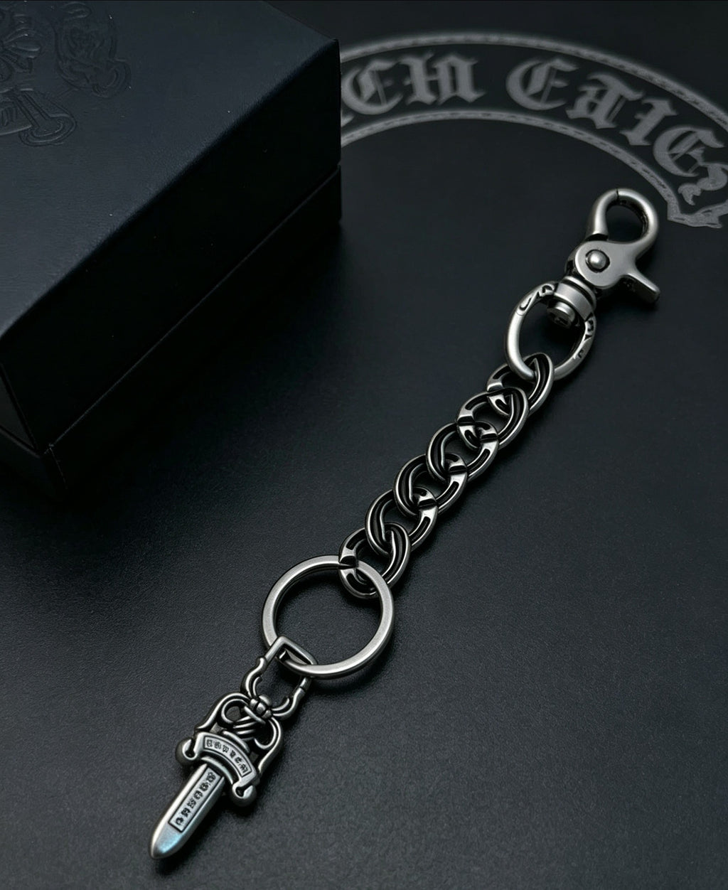 Signature Emblem Jewelry Accessory in Polished Metal-Tone – Design 058 detail view