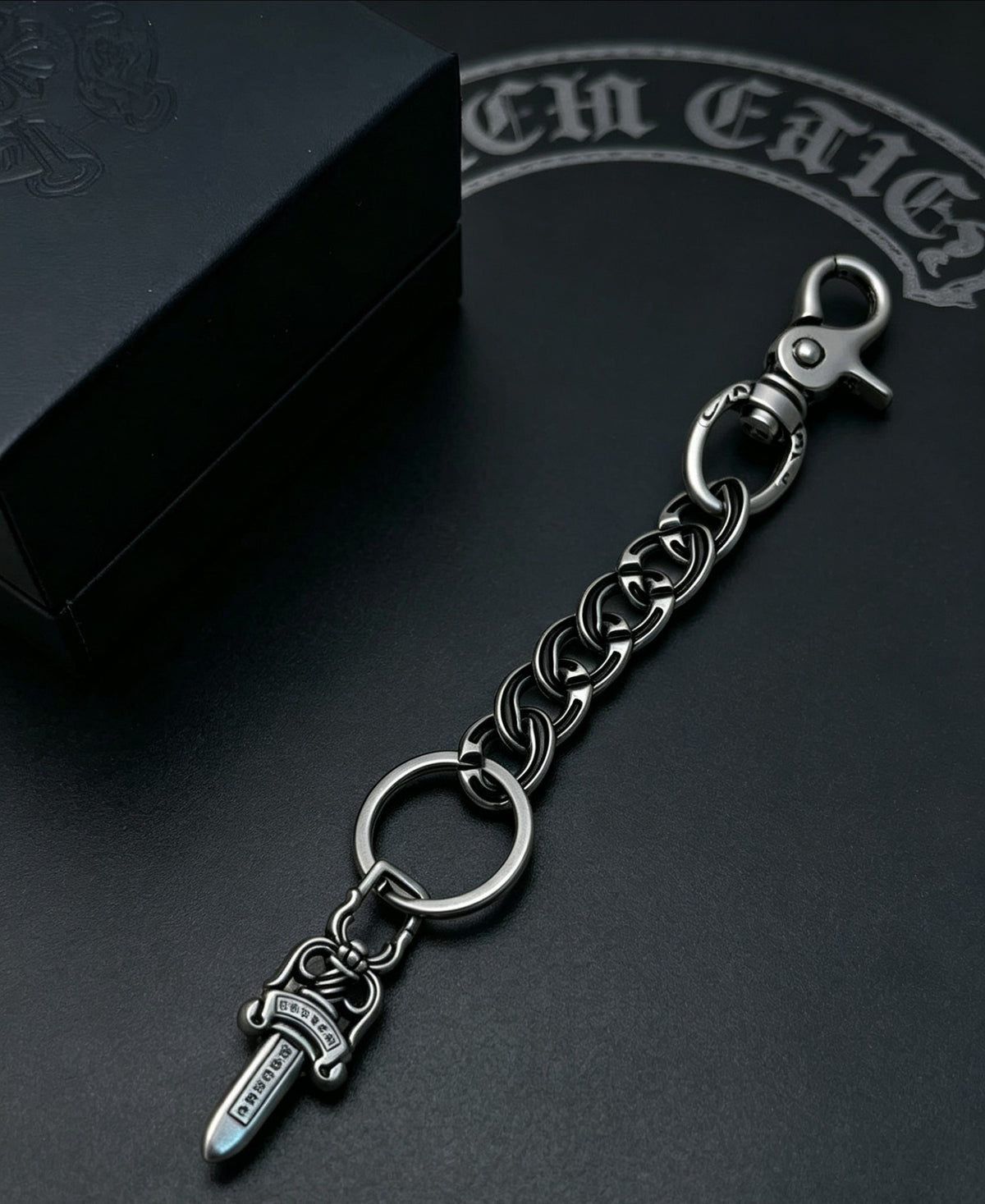 Signature Emblem Jewelry Accessory in Polished Metal-Tone – Design 058 detail view