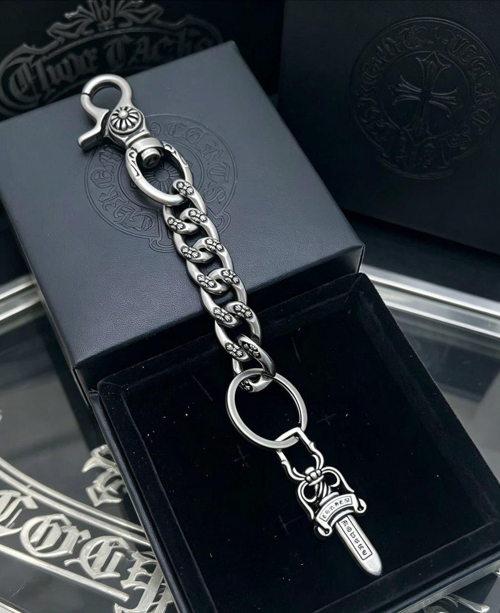 Signature Emblem Jewelry Accessory in Polished Metal-Tone – Design 020 front product view