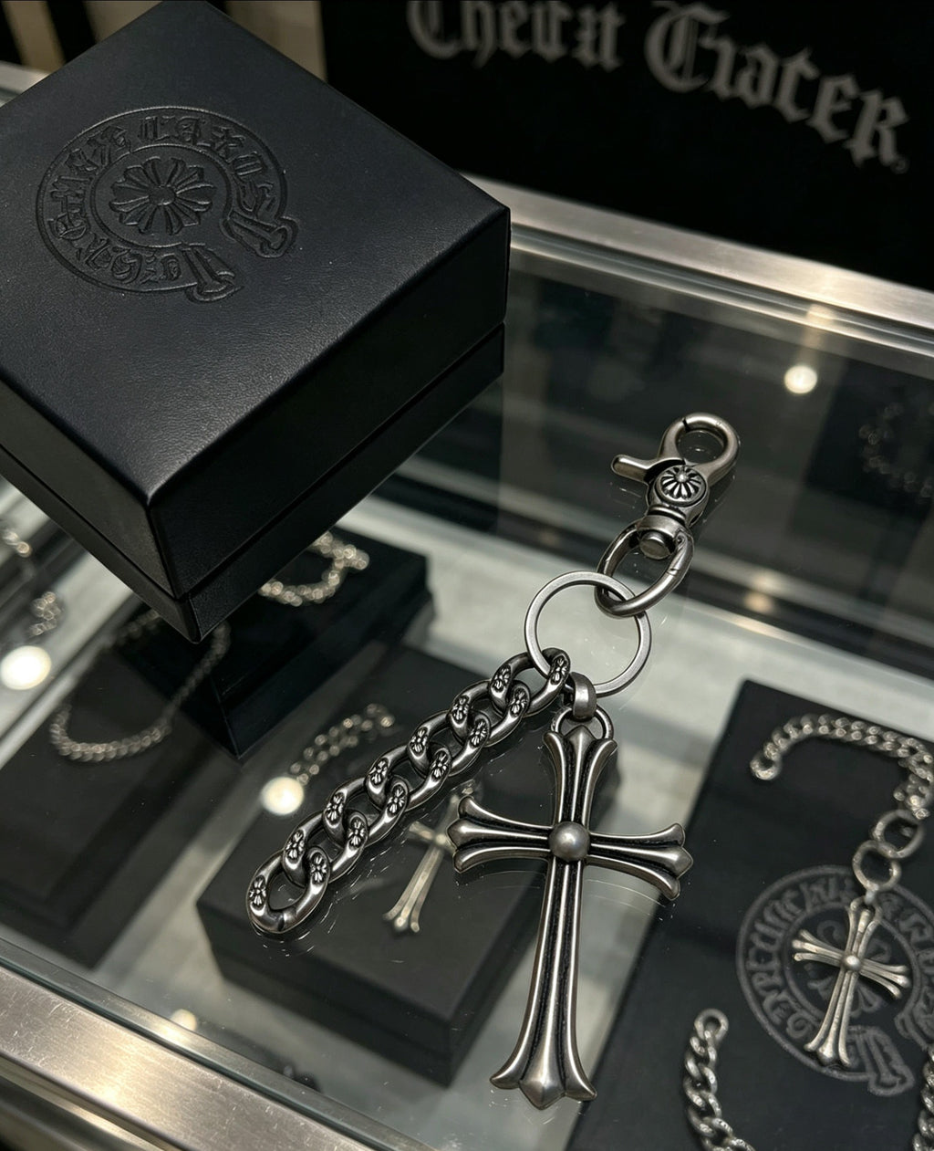 Signature Emblem Pendant in Polished Metal-Tone – Design 001 detail view