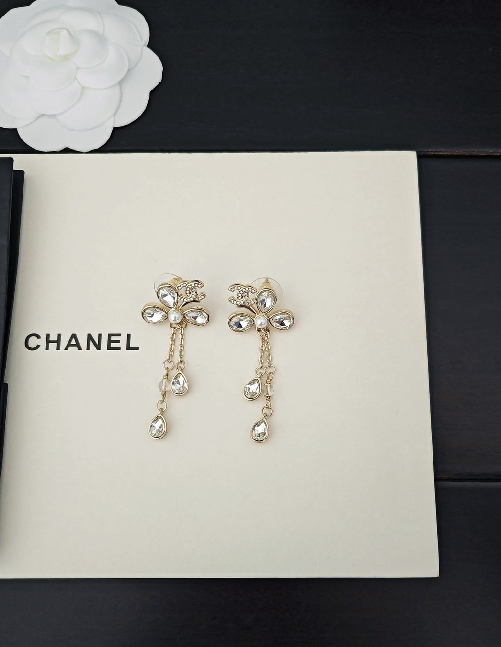 Signature Emblem Crystal-Accent Statement Earrings – Design 009 side detail