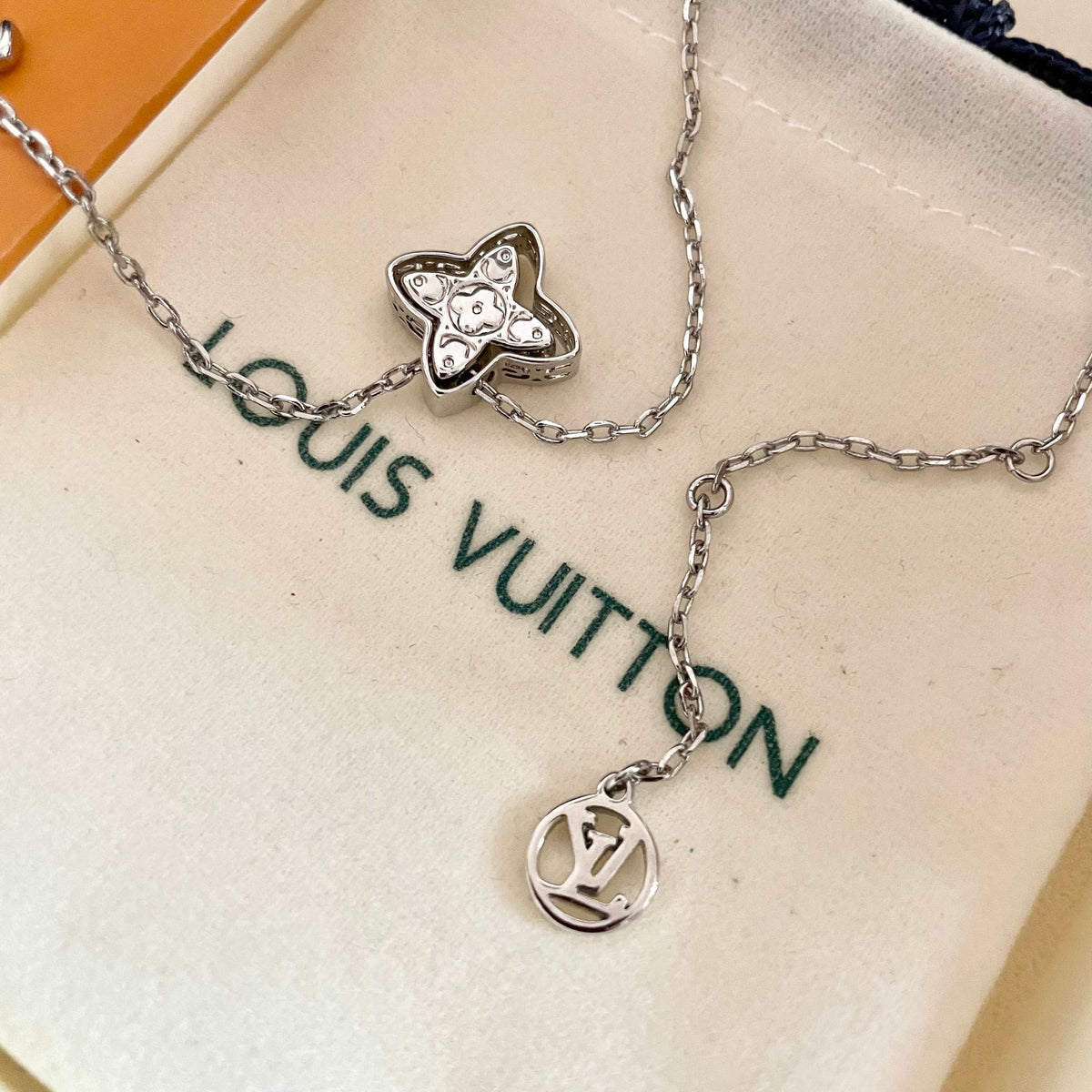 Geometric Emblem Pendant Necklace in Gold-Tone – Design 066 front product view