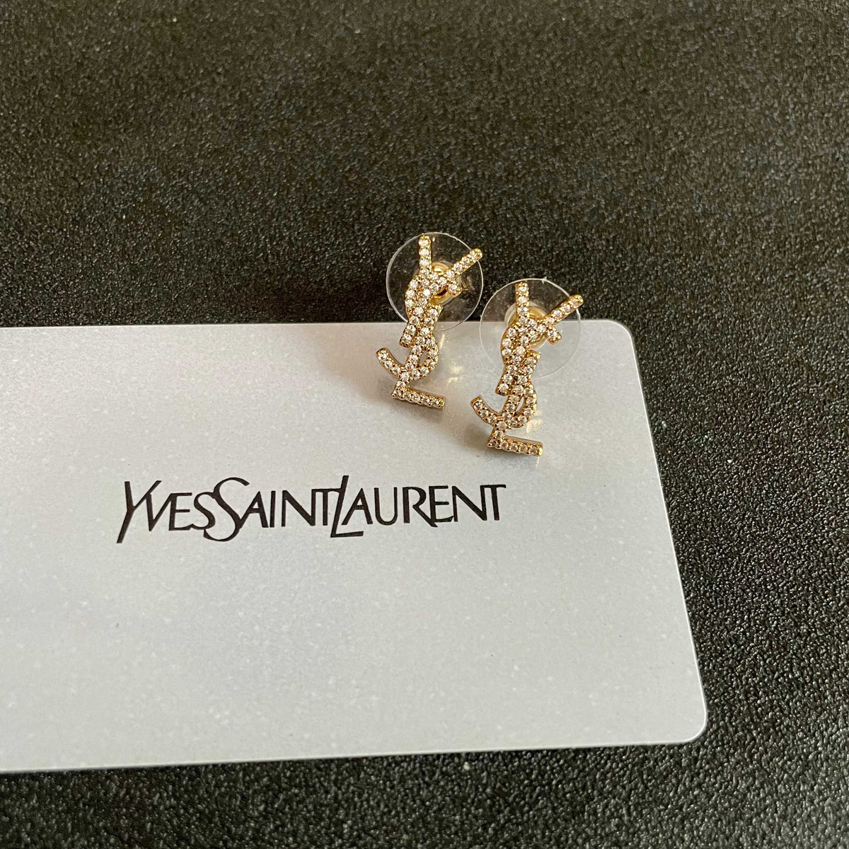 Geometric Emblem Stud Earrings in Silver-Tone – Vintage Detail – Design 009 front product view