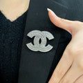 Signature Emblem Brooch in Polished Metal-Tone – Design 053 main product view