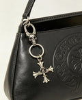 Cross Keychain in Antique Silver-Tone – Design 03 main product view