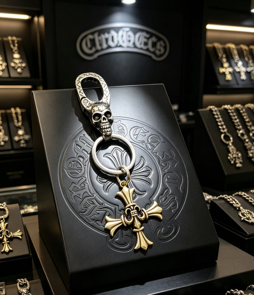 Signature Emblem Pendant in Polished Metal-Tone – Design 010 main product view