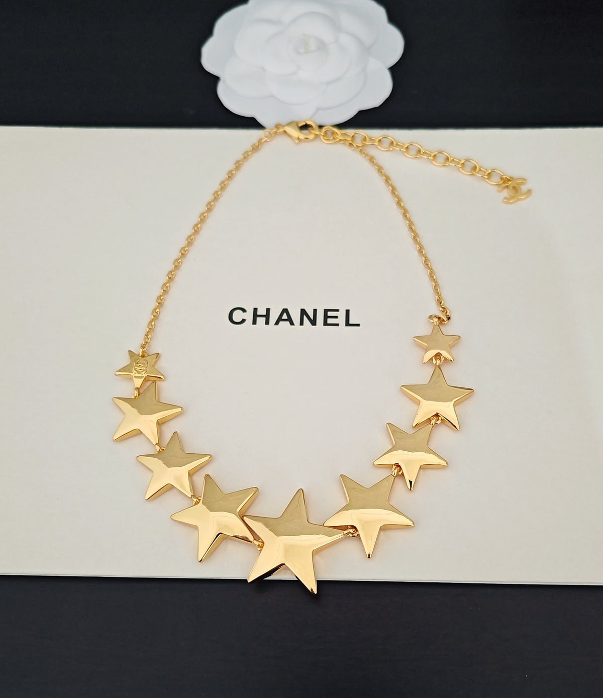 Signature Emblem Pendant Necklace in Gold-Tone – Design 043 side detail
