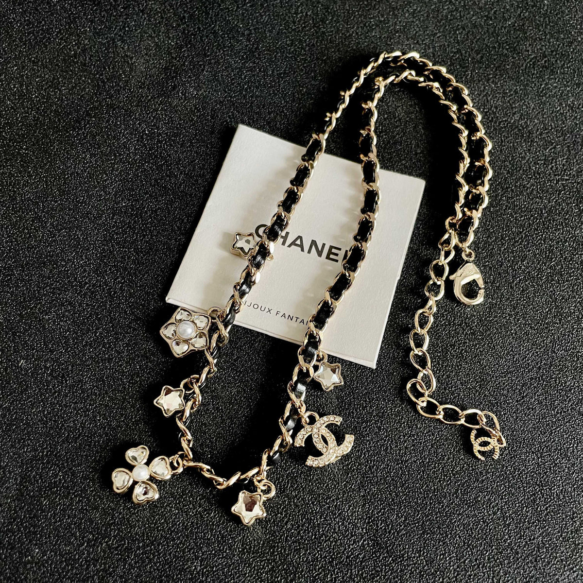Signature Emblem Pendant Necklace in Polished Metal-Tone – Design 106 detail view