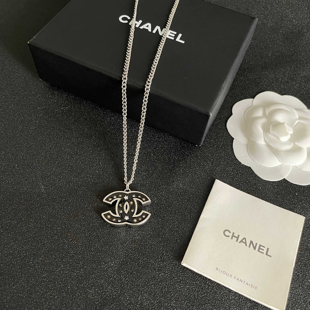 Signature Emblem Pendant Necklace in Polished Metal-Tone – Design 103 close-up detail