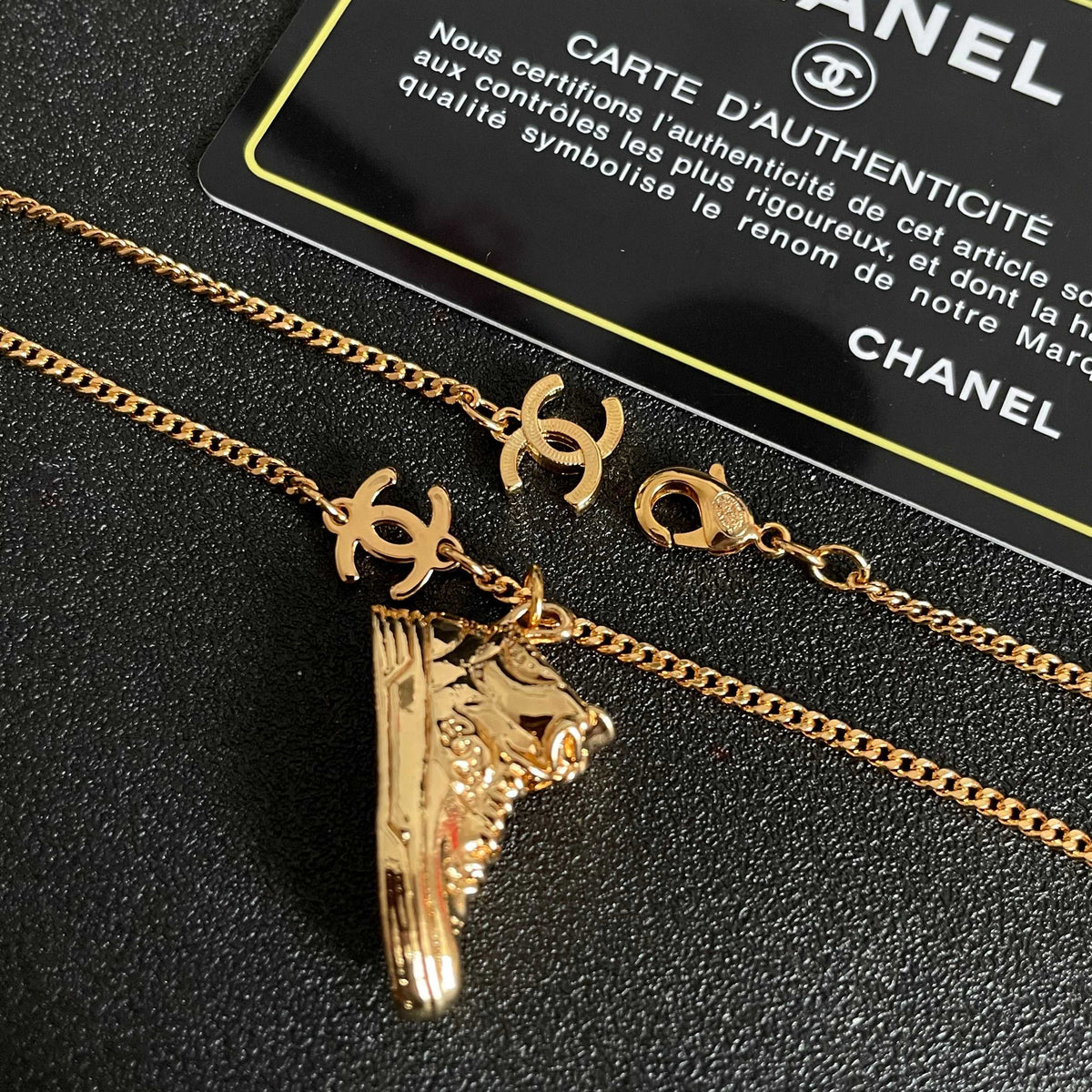 Signature Emblem Pendant Necklace in Polished Metal-Tone – Design 101 main product view