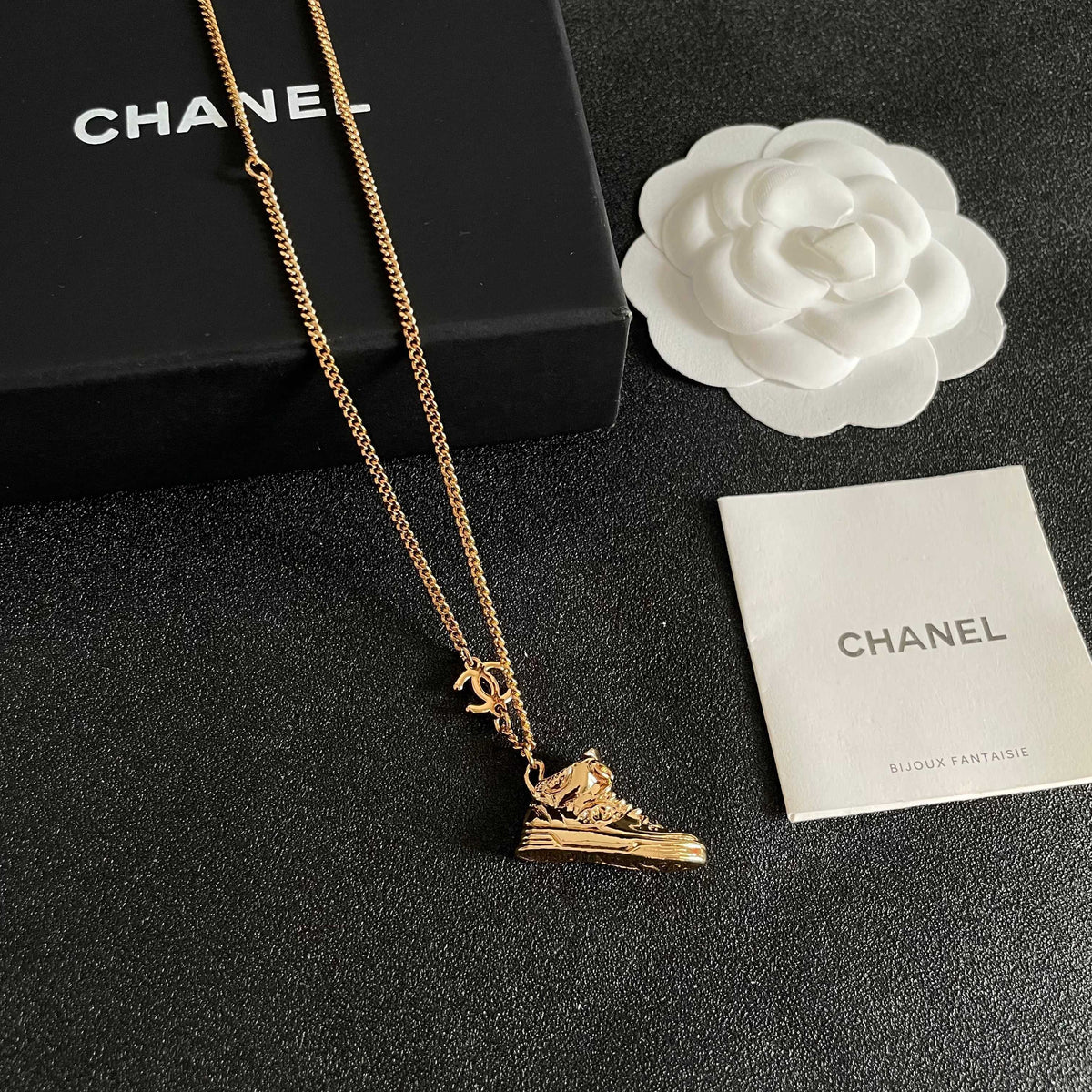 Signature Emblem Pendant Necklace in Polished Metal-Tone – Design 101 styled product view