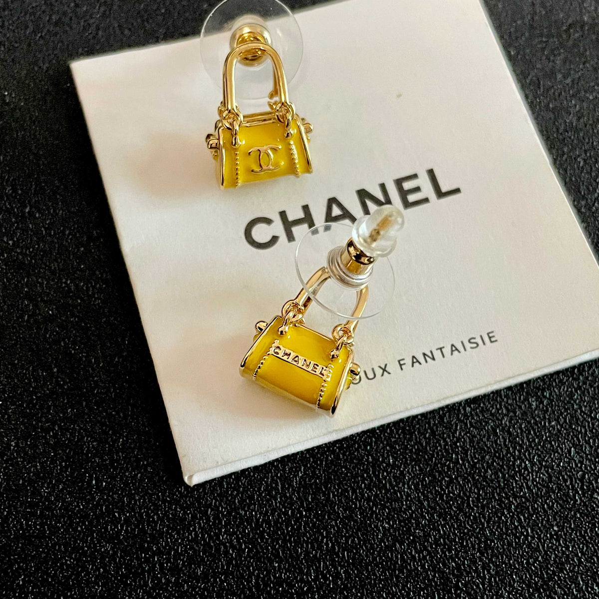 Signature Emblem Stud Earrings in Polished Metal-Tone – Design 102 main product view