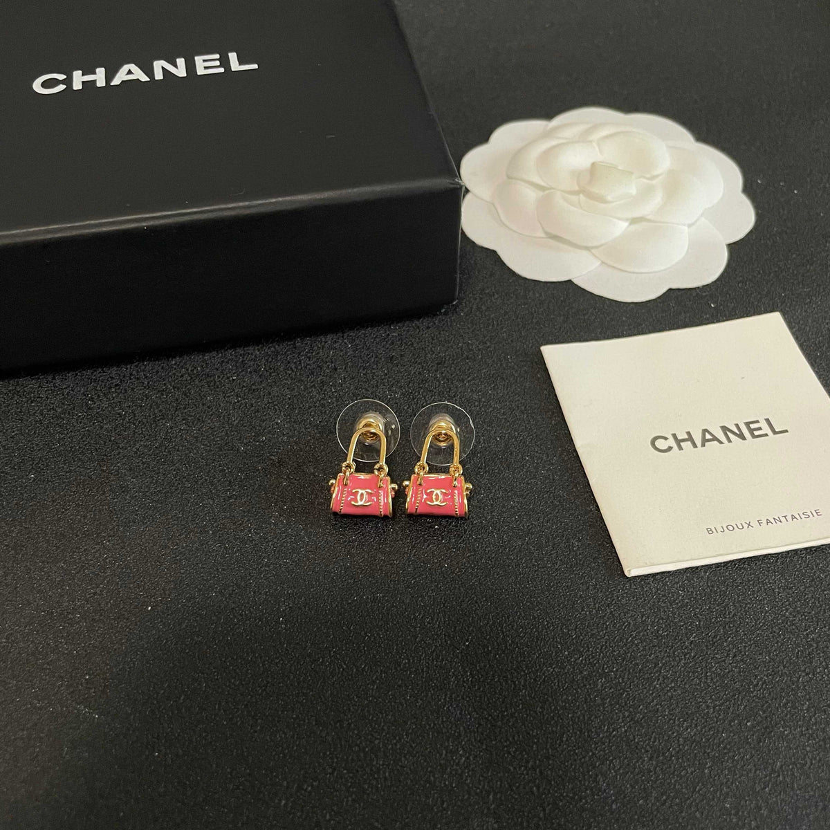 Signature Emblem Stud Earrings in Polished Metal-Tone – Design 101 styled product view