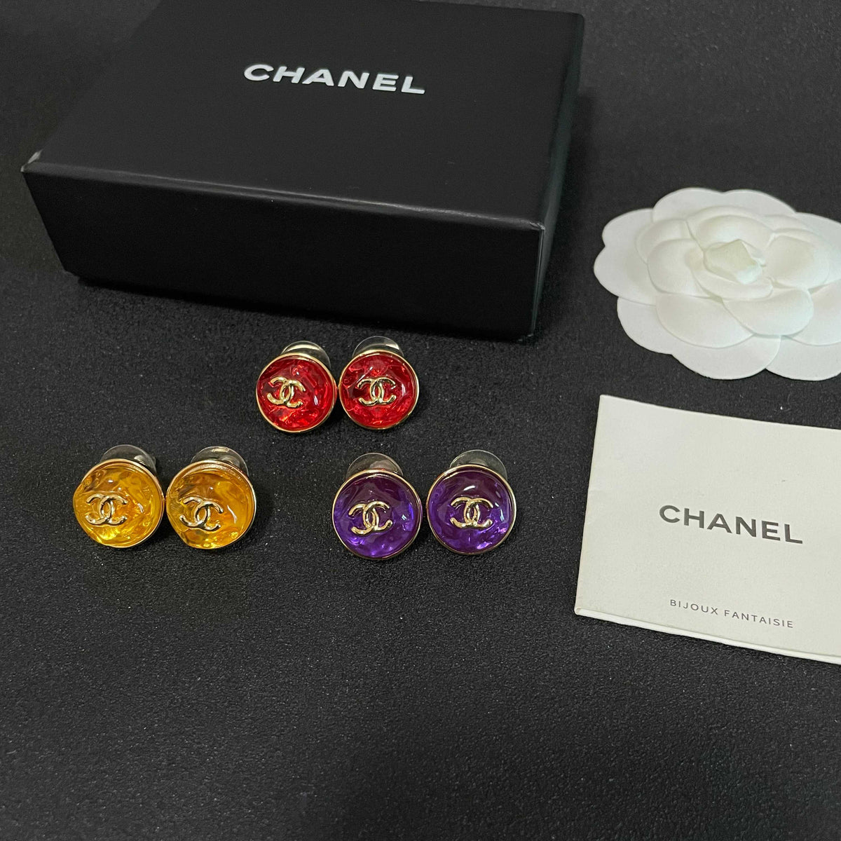 Signature Emblem Stud Earrings in Polished Metal-Tone – Design 100 side detail