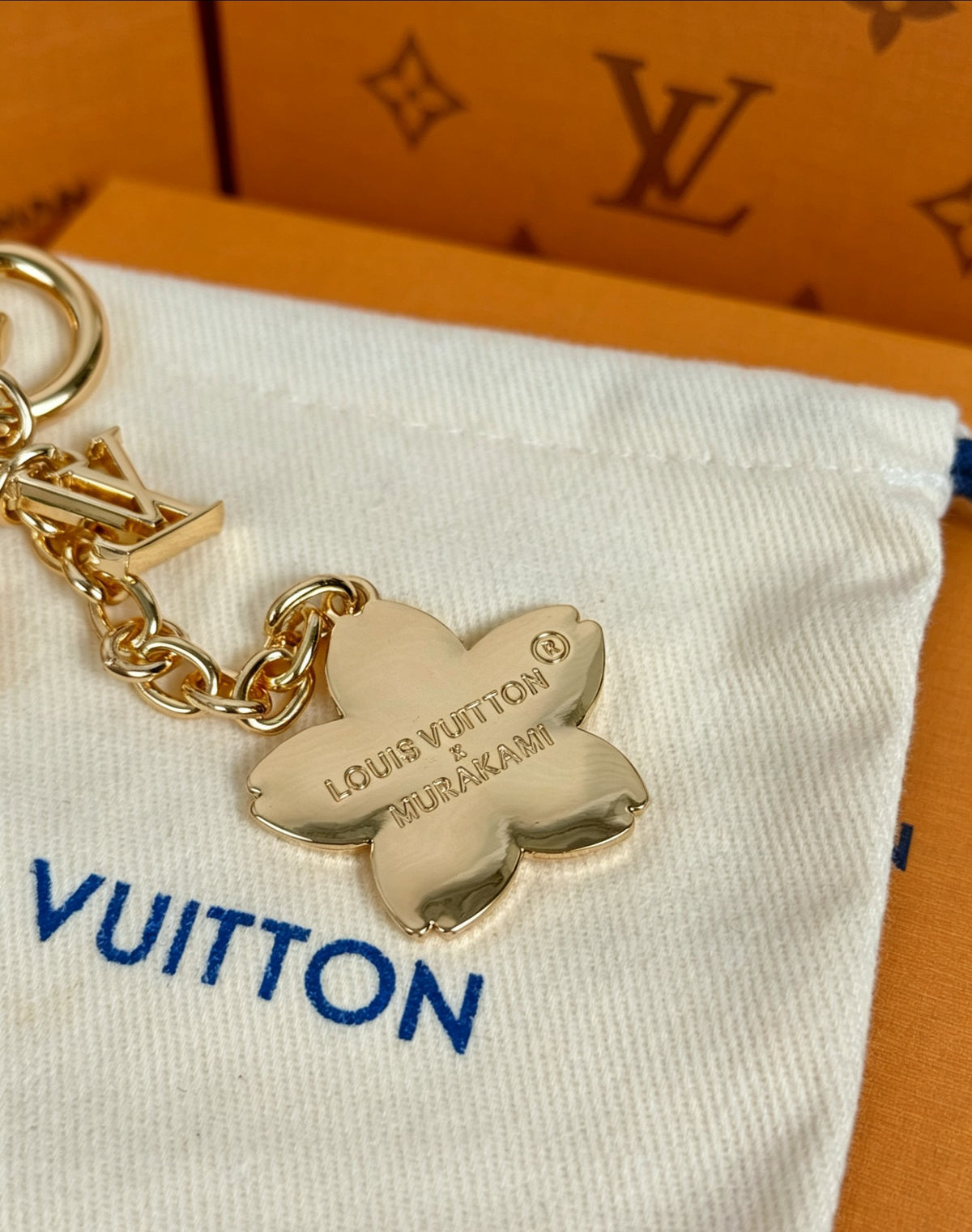 Key Keychain in Polished Metal-Tone close-up detail