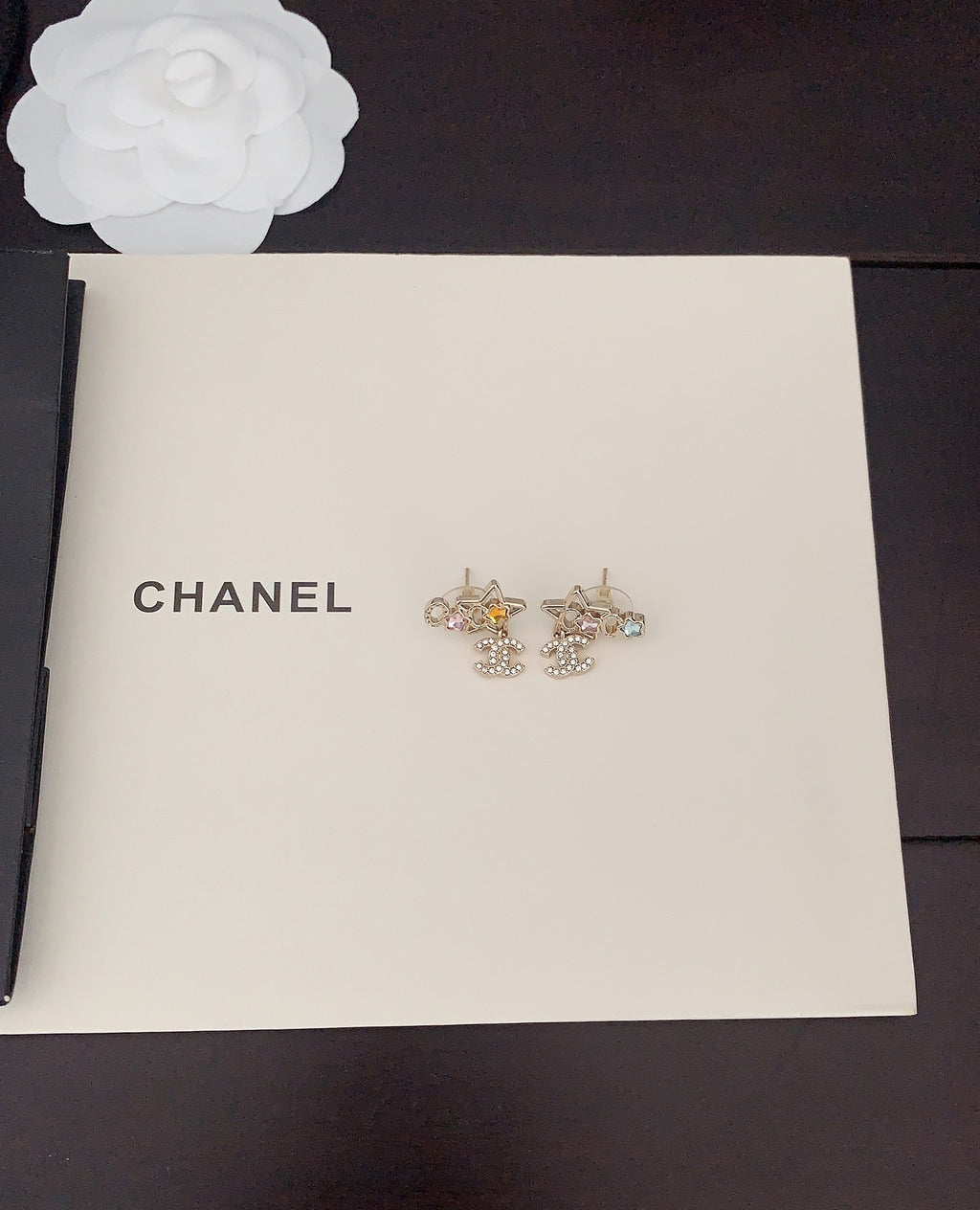 Signature Emblem Crystal-Accent Statement Earrings – Design 013 side detail