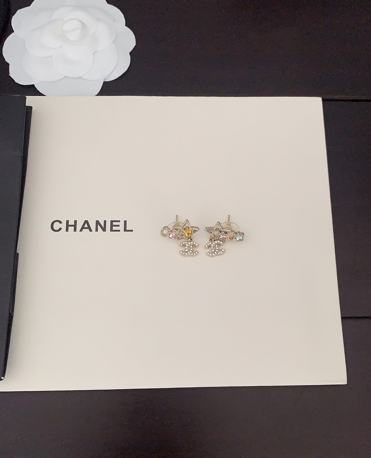 Signature Emblem Crystal-Accent Statement Earrings – Design 014 side detail