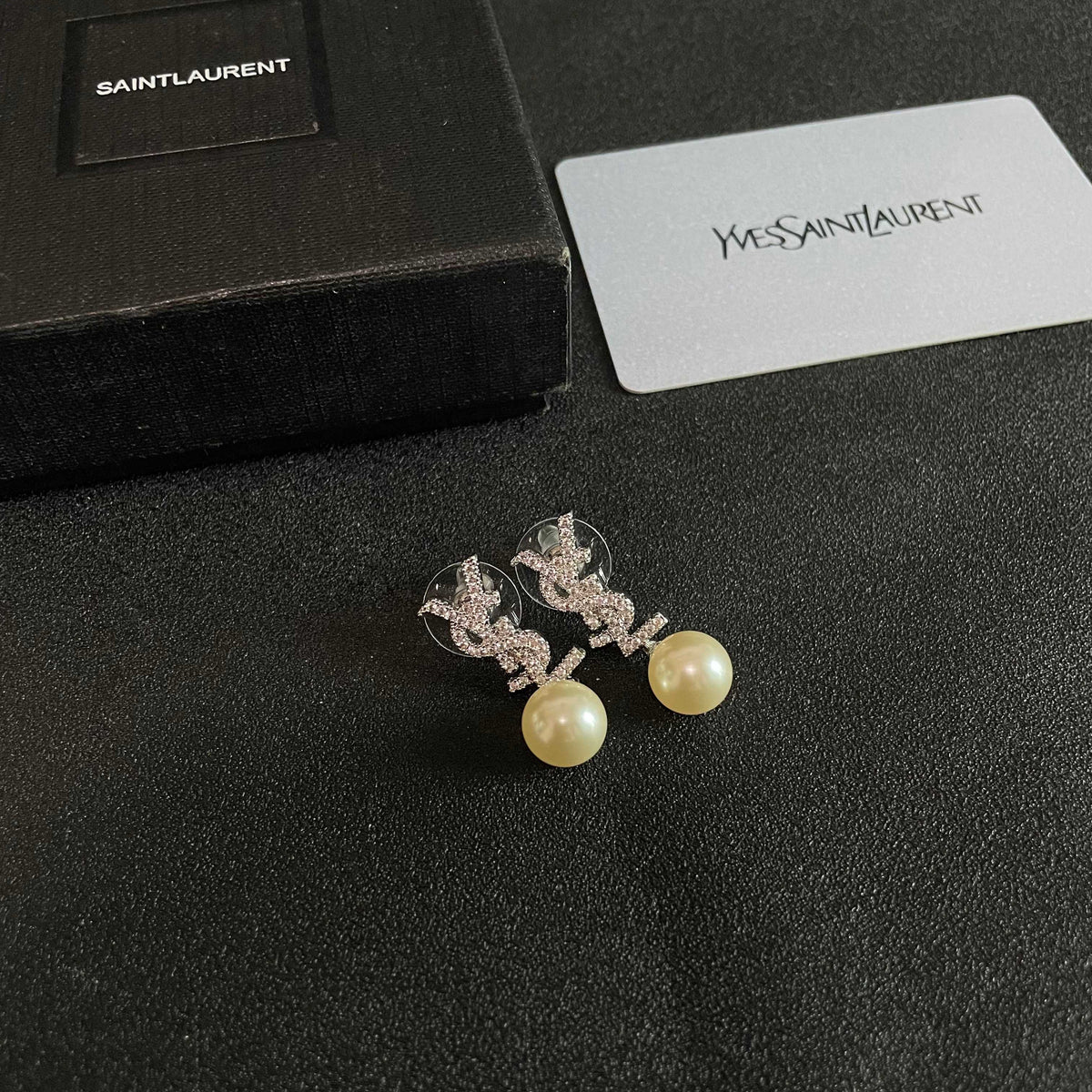 Geometric Emblem Stud Earrings in Silver-Tone – Vintage Detail – Design 012 styled product view