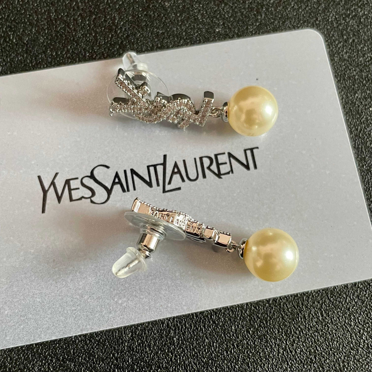 Geometric Emblem Stud Earrings in Silver-Tone – Vintage Detail – Design 012 main product view