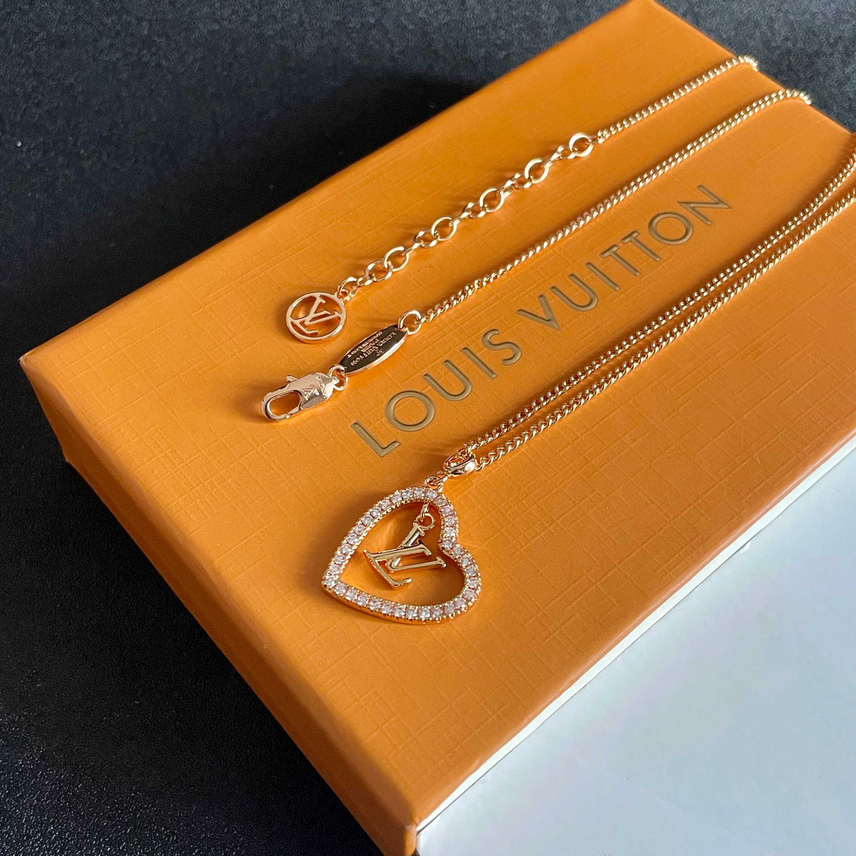 Geometric Emblem Pendant Necklace in Gold-Tone – Design 071 styled product view