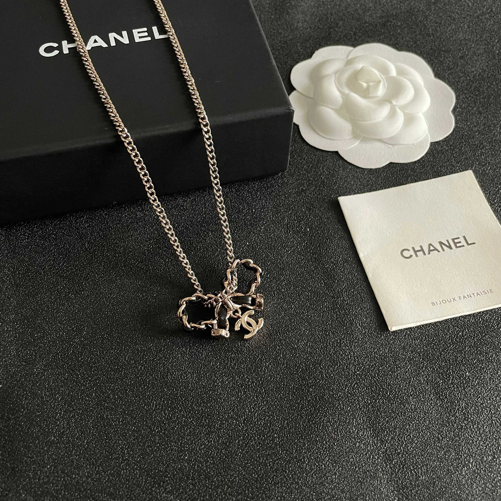 Letter Pendant Necklace in Polished Metal-Tone – Design 017 styled product view