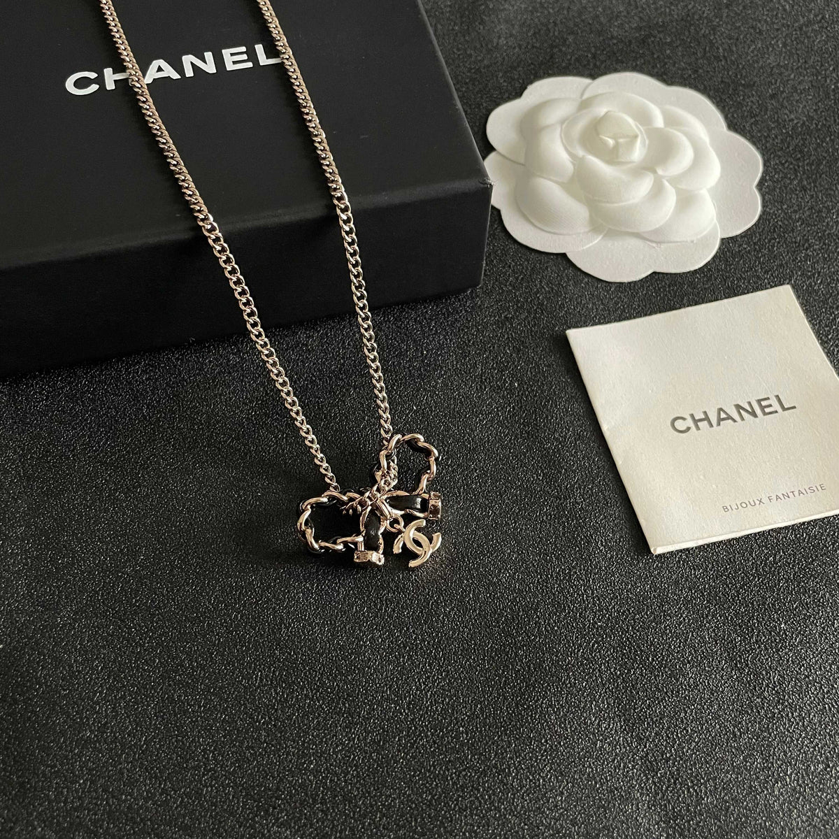Letter Pendant Necklace in Polished Metal-Tone – Design 017 styled product view